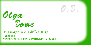 olga dome business card